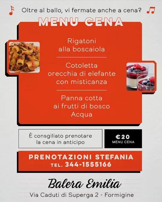 cena liscio 24 ottobre